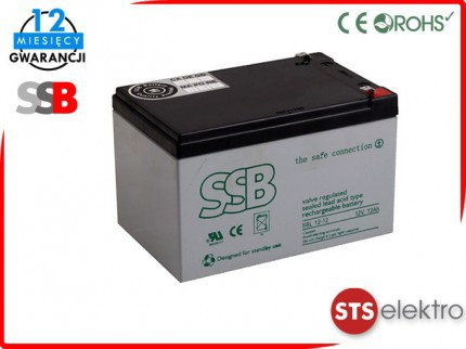 SSB Akumulator AGM SBL 12-12L 12Ah 12V T2
