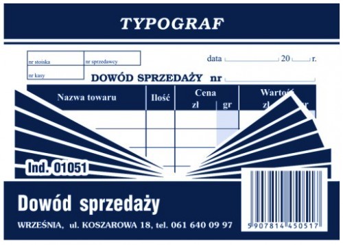Typograf Paragon poziomy 01051