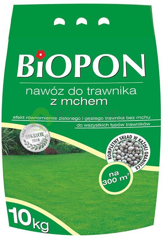 Biopon Nawóz do trawnika 10kg z mchem