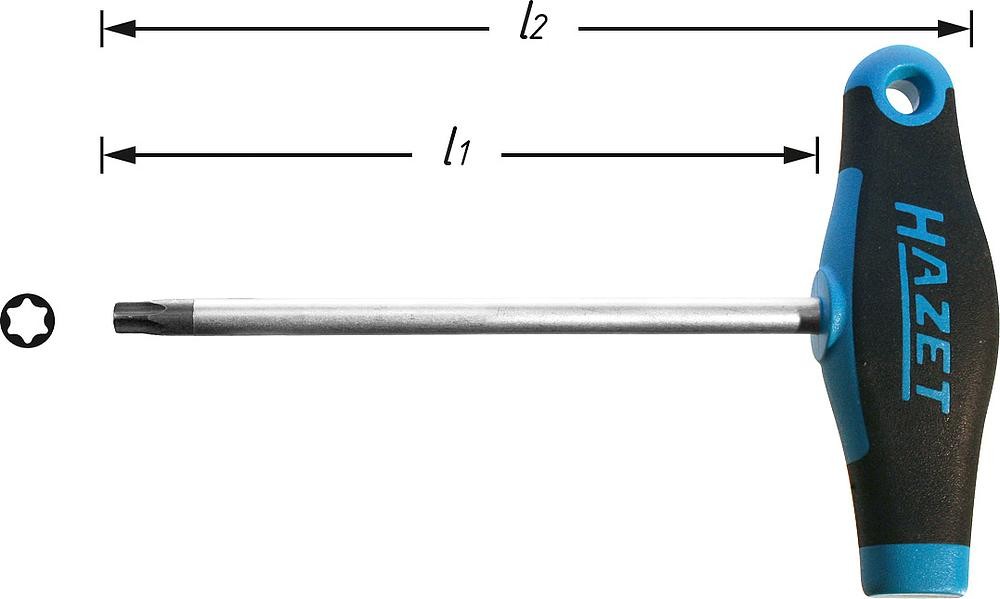 Hazet 828-T9, T 9, stal chromowo-wanadowa