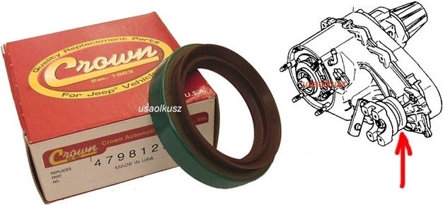 CROWN Uszczelniacz przedniego wału reduktora NP242 Jeep Cherokee 1996-2007