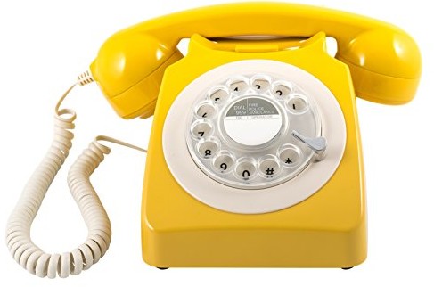 GPO 746 Rotary Dial Phone w stylu retro Musztardowy GPO 746 ROTARY MUSTARD