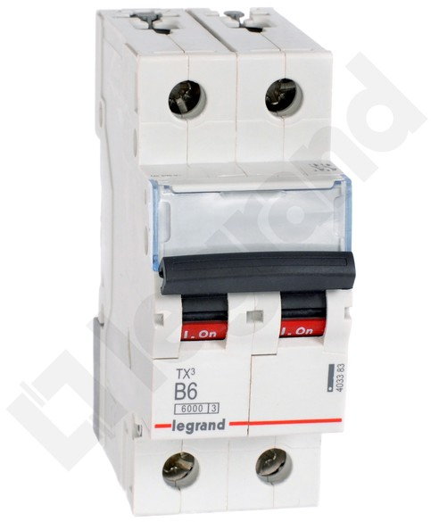 Legrand Wyłącznik nadprądowy S 302 B 6 2P 6 A 6 kA - 403383