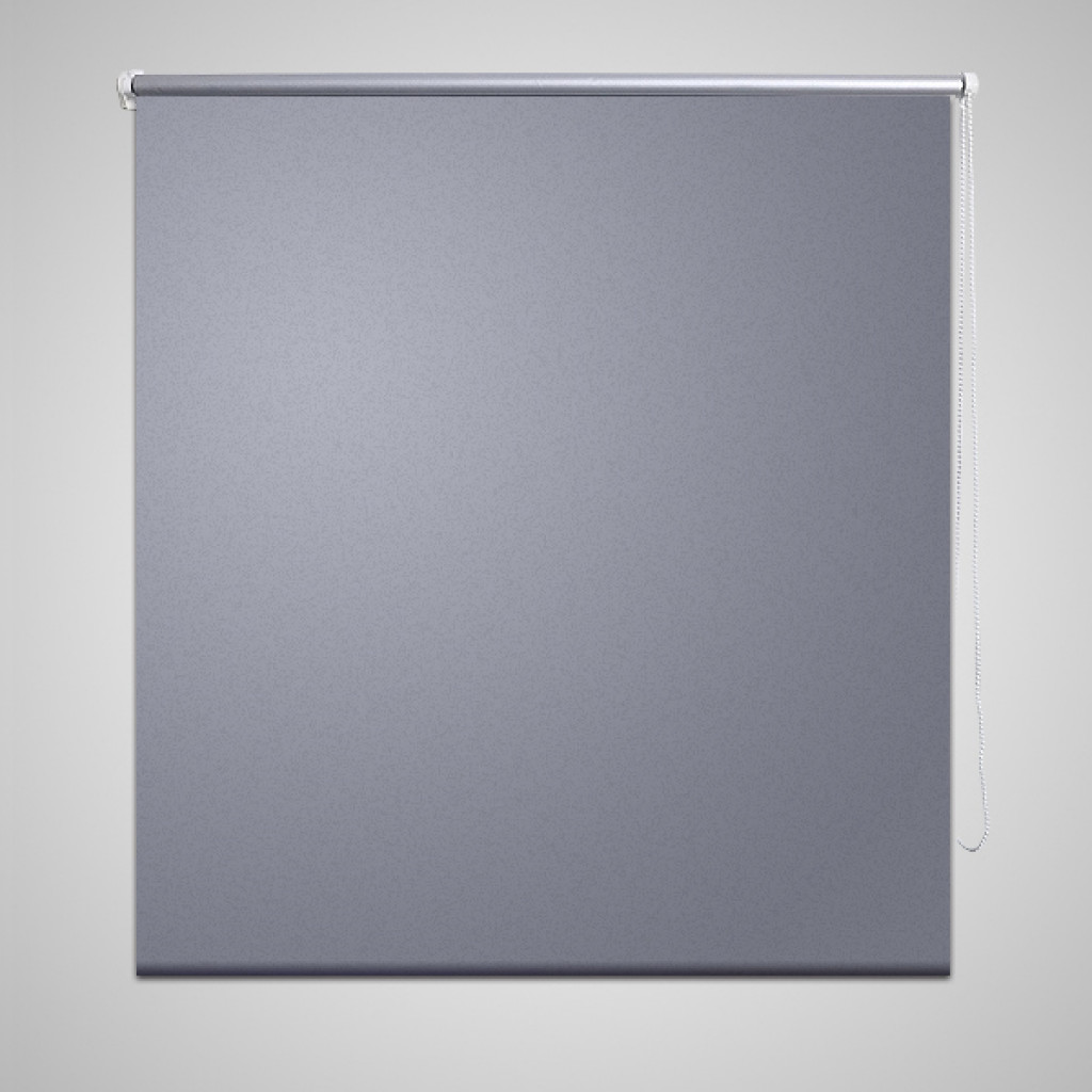 vidaXL Roleta okienna zaciemniajca szara 100x175 cm