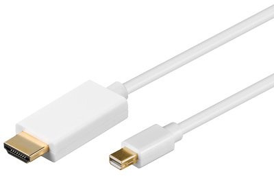 Wentronic Mini DisplayPort na HDMI (wtyk mini Wtyczka DisplayPort na HDMI A) 1,0 m Biały 4040849328602