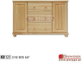 Drewmax Komoda sosnowa typ KD 121