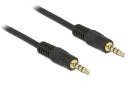 Delock Kabel 3.5mm męski/męski 4-pin czarny 1.0m 83435