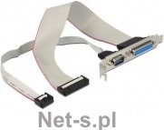 Delock gniazdo LPT parallel na śledziu + COM 9PIN (83445)