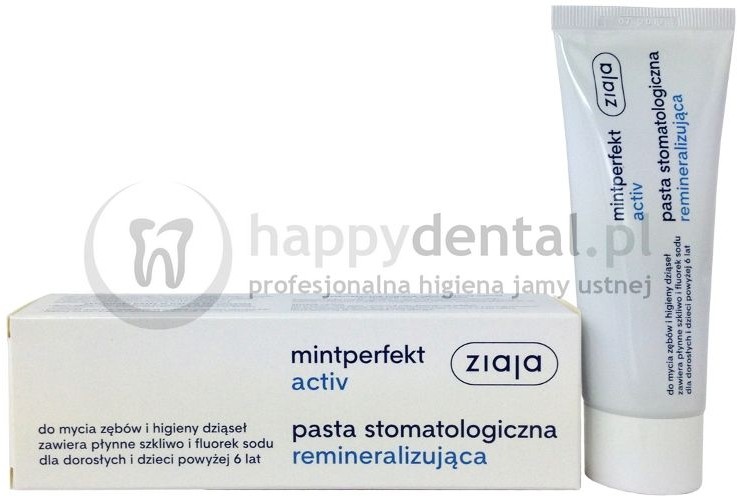 Ziaja MINTPERFECT ACTIV pasta 75ml - remineralizacyjna pasta do zębów zawierając
