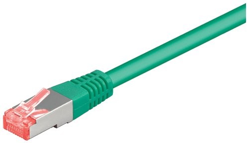 Goobay Kabel sieciowy CAT 6 Patch Cable, S/FTP (PIMF), czarna, różnych długościach, zielony 50 m 68298
