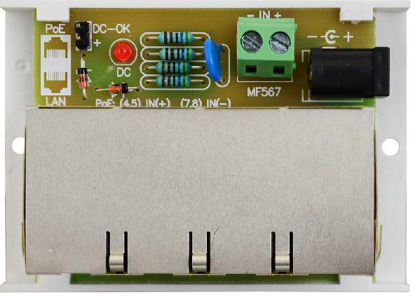 PULSAR AWZ613 Moduł dystrybucji zasilania do kamer IP (PoE) kątowy PoE4/4x1A/1,5