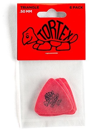Dunlop DL P 0055 431p.50 tortex Triangle Players Pack (6 sztuka) Czerwony 424P.50