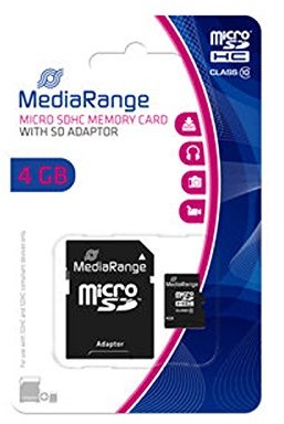 MediaRange 4GB microSDHC pami$60$61 flash 4260283113491