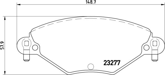 BREMBO Zestaw klocków hamulcowych, hamulce tarczowe P 61 071
