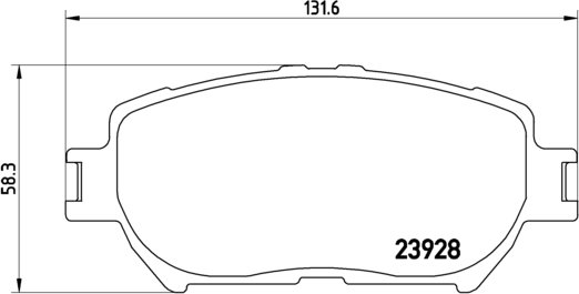 BREMBO Zestaw klocków hamulcowych, hamulce tarczowe P 83 062
