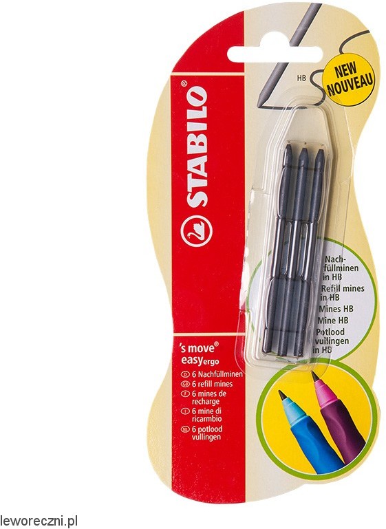 Stabilo Grafity wkłady do ołówka EASY ergo 3.15mm HB 6 szt.