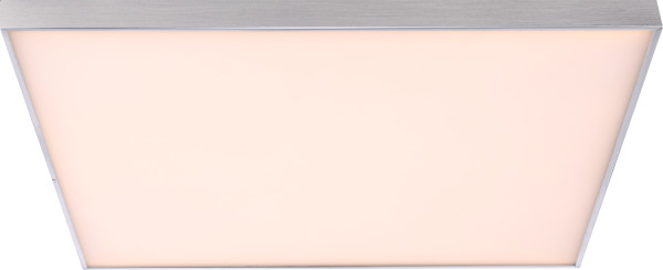 Globo Lighting Plafon LAMPA sufitowa SAVINJA 41622D2 kwadratowa OPRAWA LED 24W panel nikiel matowy biały