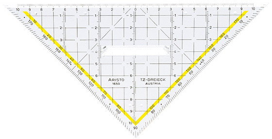 Aristo Ekierka TZ Set Square, 22,5cm, transparentna AR1650/2