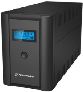 PowerWalker UPS LINE-INTERACTIVE 1200VA 2x SCHUKO + 2x IEC OUT, RJ11/45 IN/OUT, USB, LCD VI1200LCD-SCHUKO