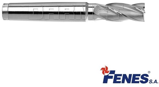 FENES Frez 4-ostrzowy trzpieniowy, krótki walcowo-czołowy z chwytem stożkowym Morsea DIN845-B K-N, HSS - 10MM