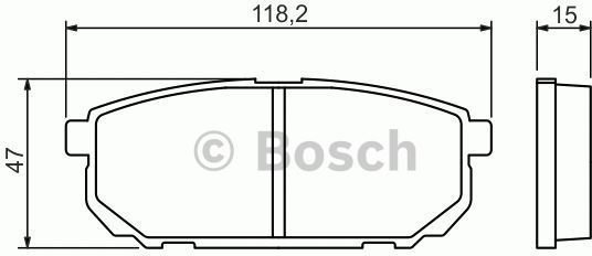 Bosch Zestaw klocków hamulcowych, hamulce tarczowe 0 986 494 388