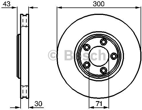 BOSCH Tarcza hamulcowa przednia, 0 986 478 778  0986478778