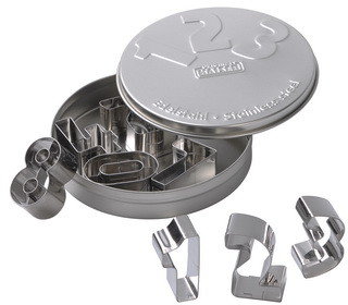 Kaiser Kształtki, zestaw cyferek 0-9 Cookie Cutter 9szt. 712413