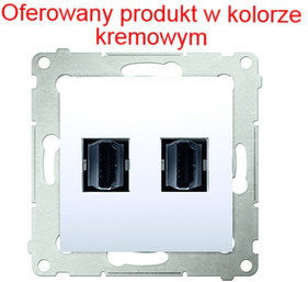 Kontakt Simon KONTAKT - Gniazdo HDMI Podwójne kremowe DGHDMI2.01/41 SIMON54