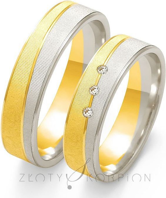 Złoty Skorpion Obrączki ślubne - wzór Au-OE198