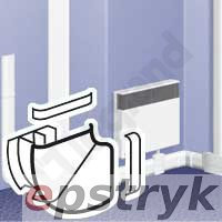Legrand DLP Kąt płaski regulowany 85st do 120st biały, 033747,