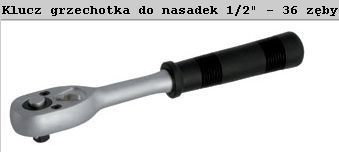 Modeco KLUCZE grzechotka DO NASADEK 1/2" 36 ZĘB. MN-55-517