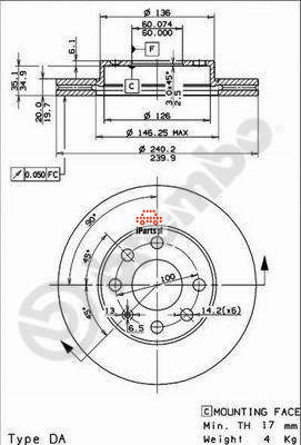 BREMBO Tarcza hamulcowa 09.8635.75