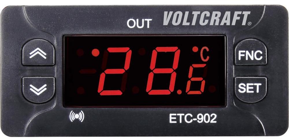 VOLTCRAFT Termostat VOLTCRAFT ETC-902 NTC PTC 30 do 50 °C Przekaźnikowe 10 A DxSxW) 58 x 77 x 34.5 mm