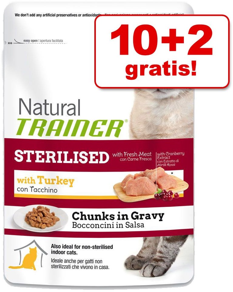 Trainer Natural Sterilised, Indyk, 12 X 85 G - 12 X 85G