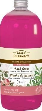 Green Pharmacy Pianka do kąpieli Róża piżmowa i Zielona herbata 1000ml