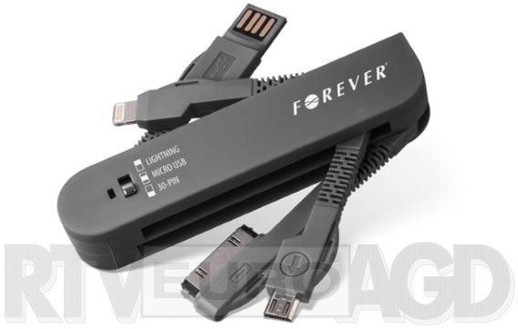 FOREVER Kabel USB scyzoryk czarny