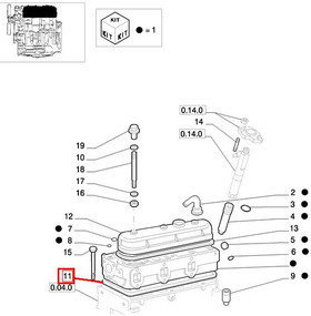 CNH USZCZELKA GŁOWICY 98472011 - 87569050