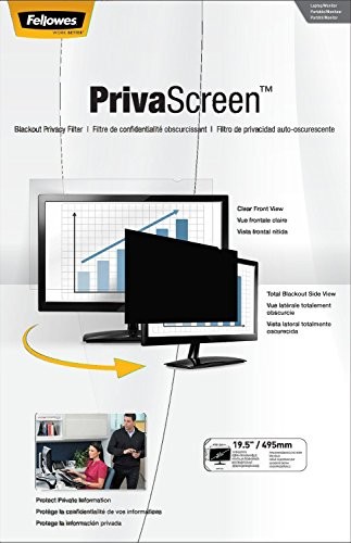 Fellowes PrivaScreen Blickschutzfilter (für Laptop und Monitor 49,5cm (19,5 Zoll) Widescreen 16:9) (4815801)