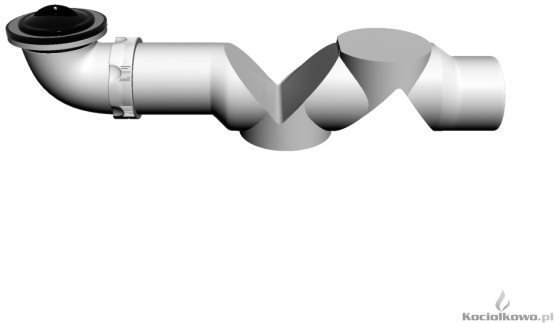Akces syfon brodzikowy FLAT, sitko stal nierdzewna, korek PCV [19082]