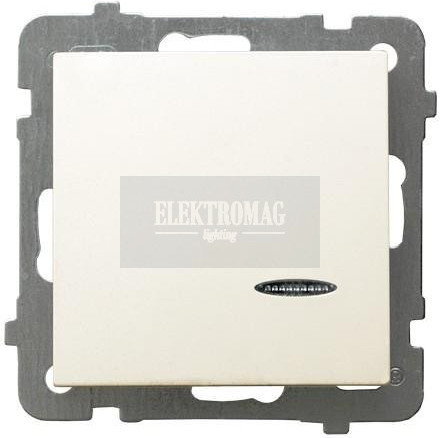 Ospel AS ECRU WYŁĄCZNIK Pojedynczy Z PODŚWIETLENIEM ŁP-1GS/M/27