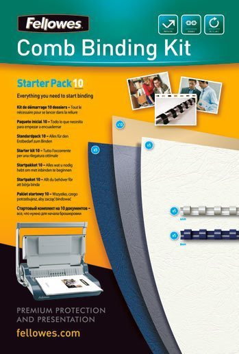 Fellowes Zestaw do bindowania grzbietami plastikowymi - Starter Pack 10 5371701