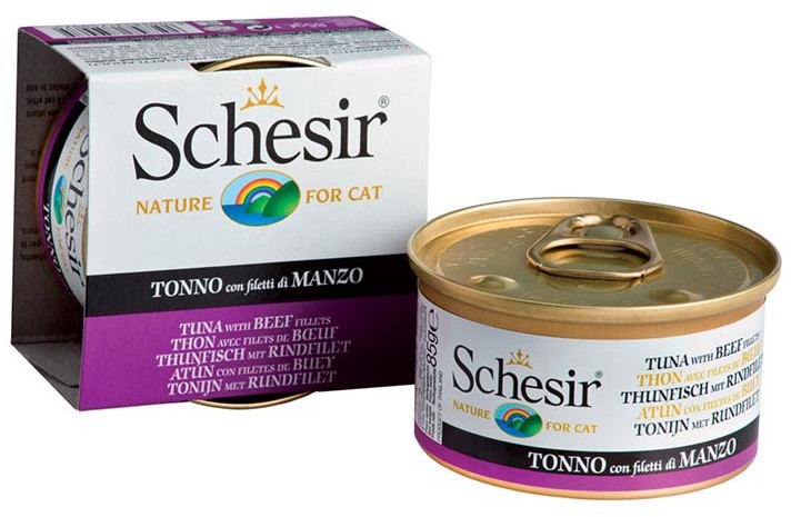 Schesir Tuńczyk z wołowiną w galaretce 6x50g