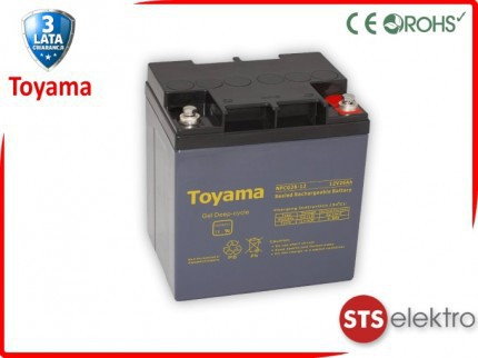 Toyama Akumulator NPCG26-12 żel Deep Cycle 26Ah