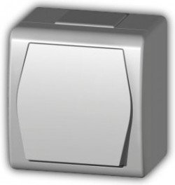Elektro-Plast Wyłącznik nadtynkowy N. HERMES 2 jednobiegunowy ŁNT biały 1001-00