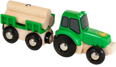 Brio Traktor z drewnianą przyczepą 33799