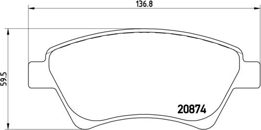 BREMBO Zestaw klocków hamulcowych, hamulce tarczowe P 68 034