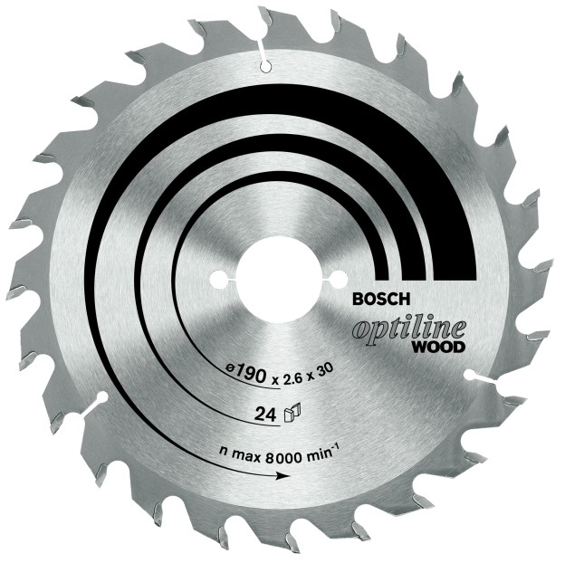 Bosch Piła tarczowa Optiline Wood 190 mm x 30 mm x 24T