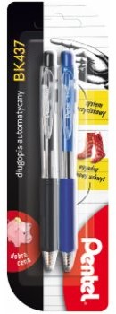 Pentel Poland Sp z o.o DŁUGOPIS BK437 CZARNY I NIEBIESKI BK437AC-2B