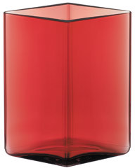 Iittala Wazon Ruutu 11,5 cm x 14 cm cranberry 1015596