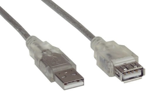 InLine 34610 USB 2.0 Verlängerungskabel (wtyk/gniazdo, typ A, 1 m) Przezroczyste